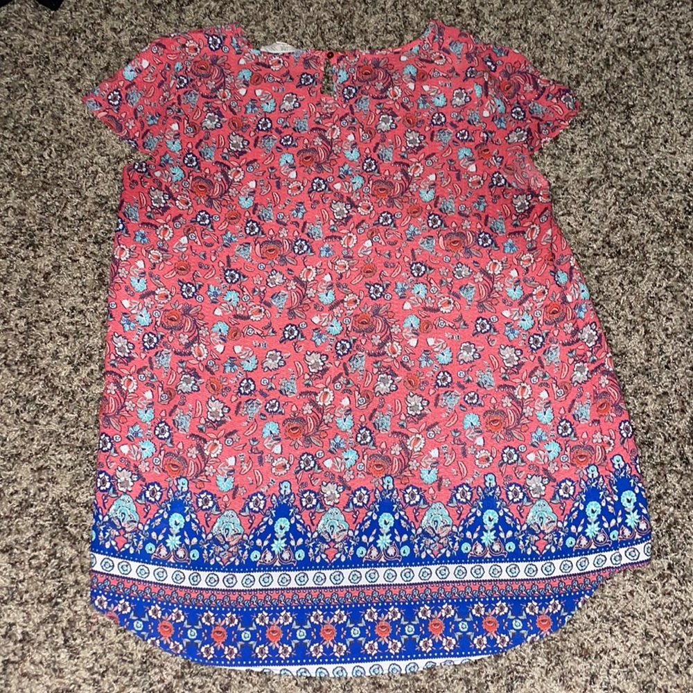 Pink Rose Patterned Blouse - Picture 2 of 3